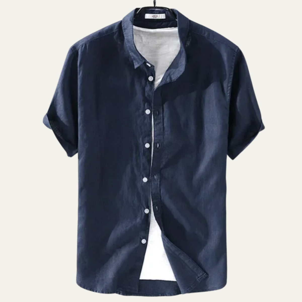Men's Cotton Linen Shirt Relaxed Fit Lightweight