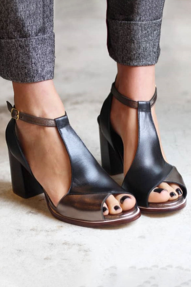 Women's Squared Heel Sandals
