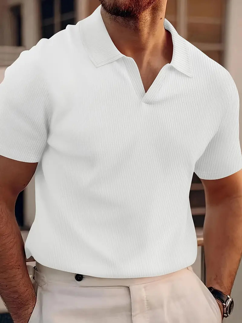 Men's Short-Sleeve Polo Shirt Cotton Casual