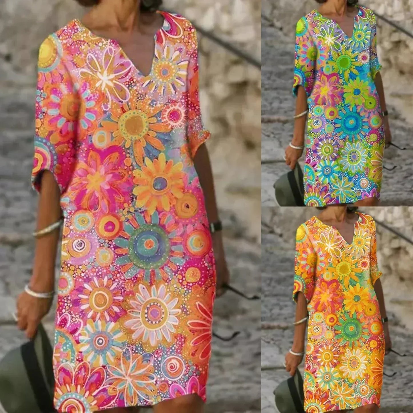 Women's Floral Elegant Maxi Dress