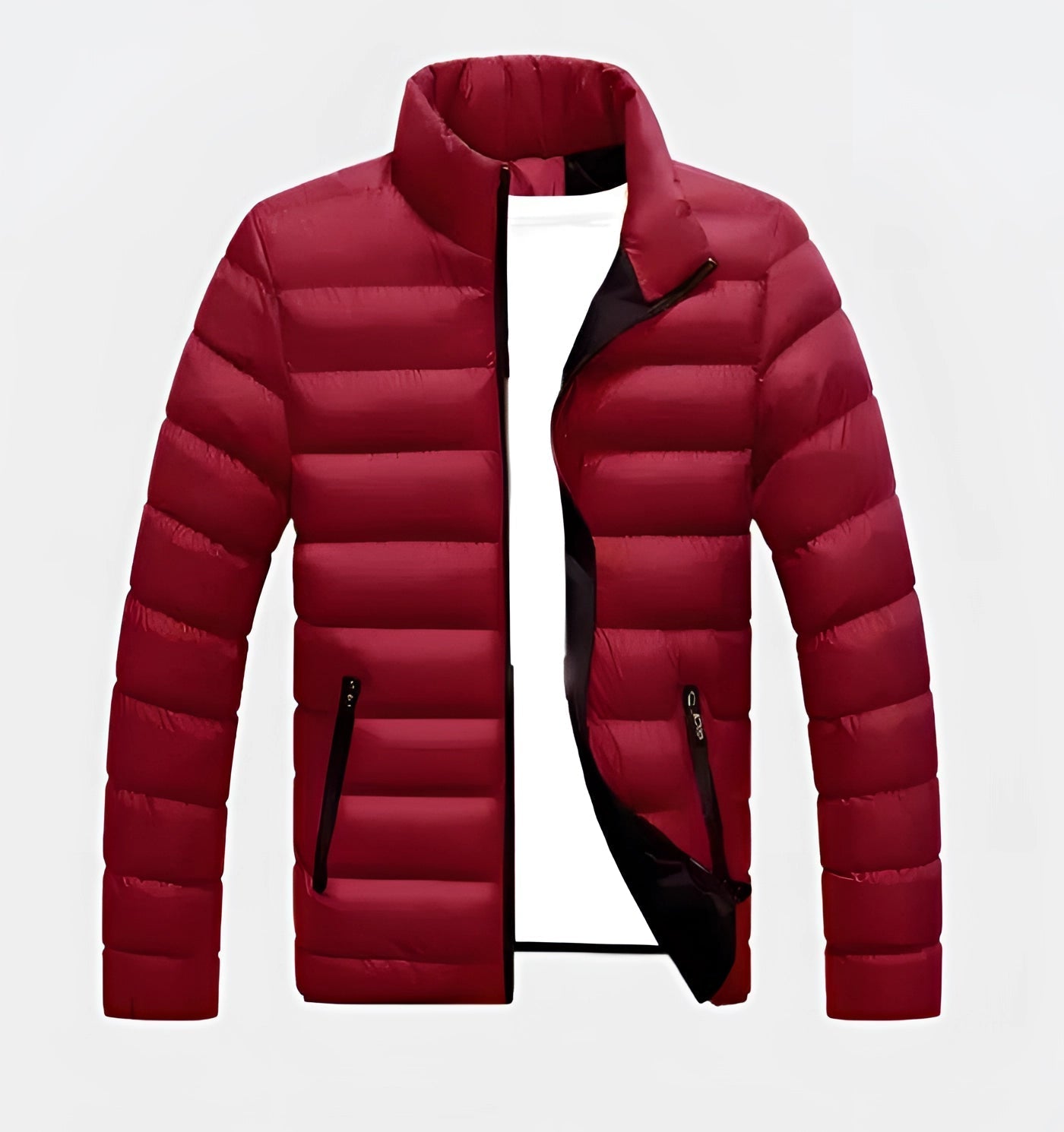 Men's Lightweight Insulated Puffer Jacket Water-Resistant Black