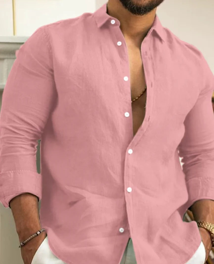 Men's Linen Shirt Comfortable Breathable
