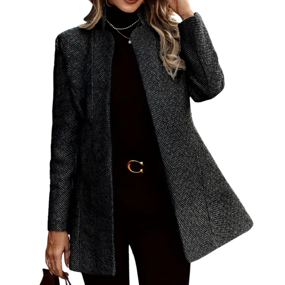 Women's Ankle Coat Single Row Button Notch Lapel