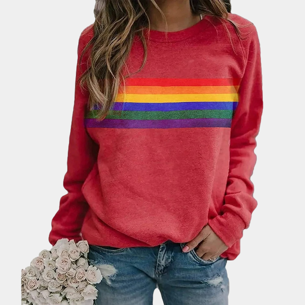 Women's Rainbow Crewneck Sweatshirt