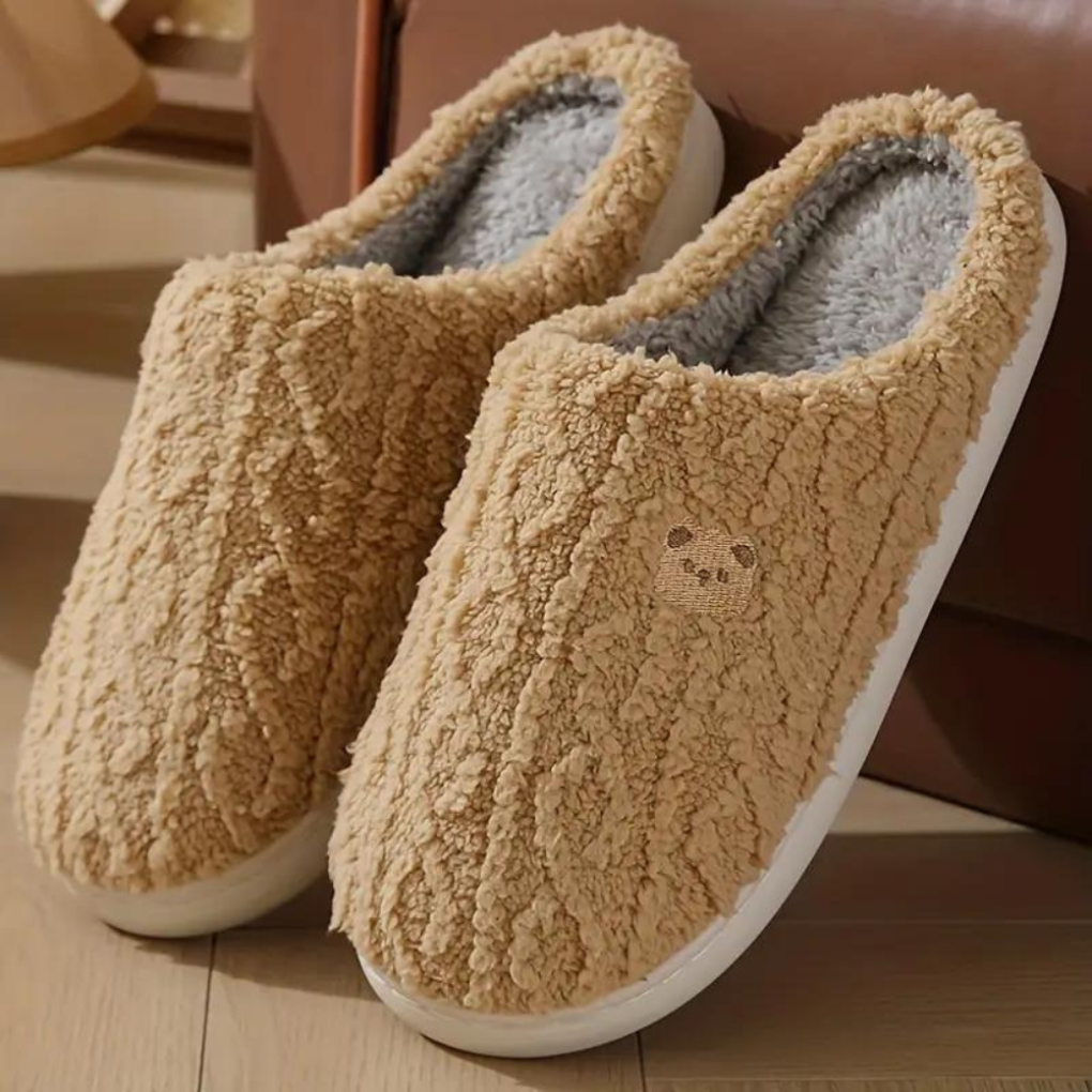Women's Fluffy Slippers Comfortable Bear Design