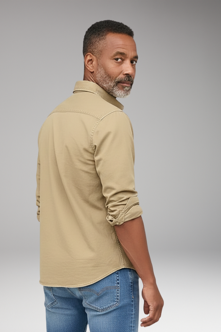 Men's Button Front Dress Shirt Defined Cuffs