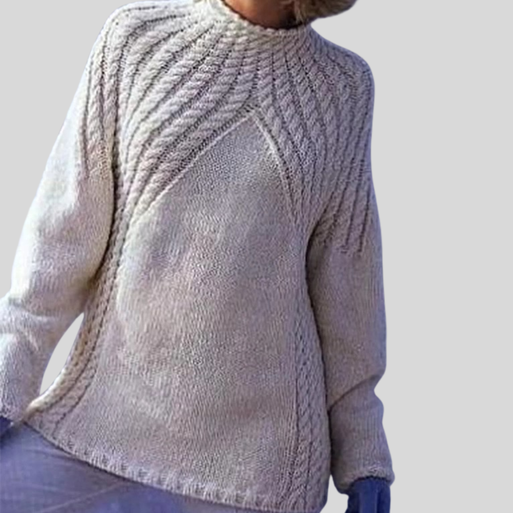 Women's Long Sleeve Apricot Sweater - Vonnera