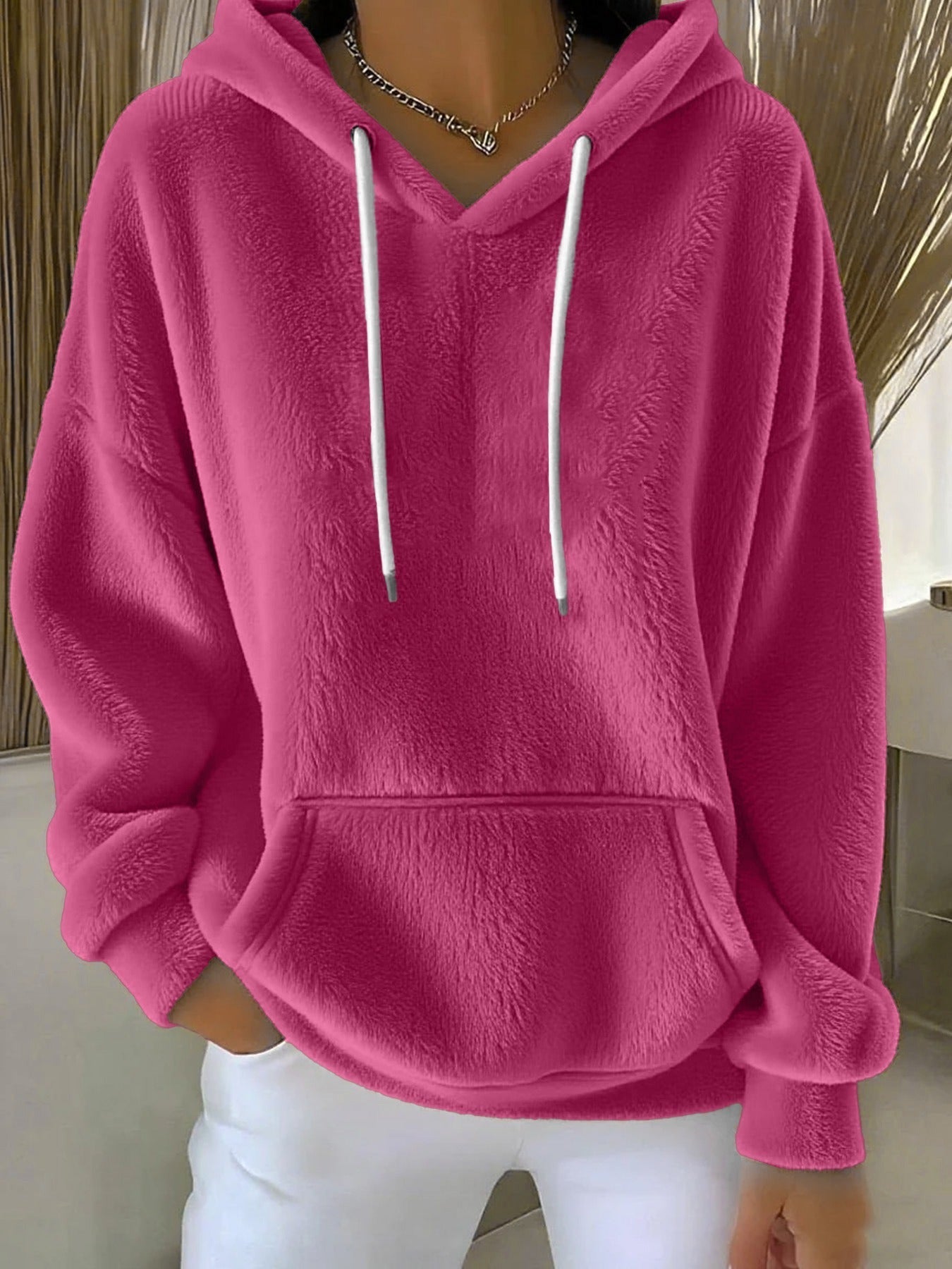 Women's Fleece Hoodie Kangaroo Pocket Pullover