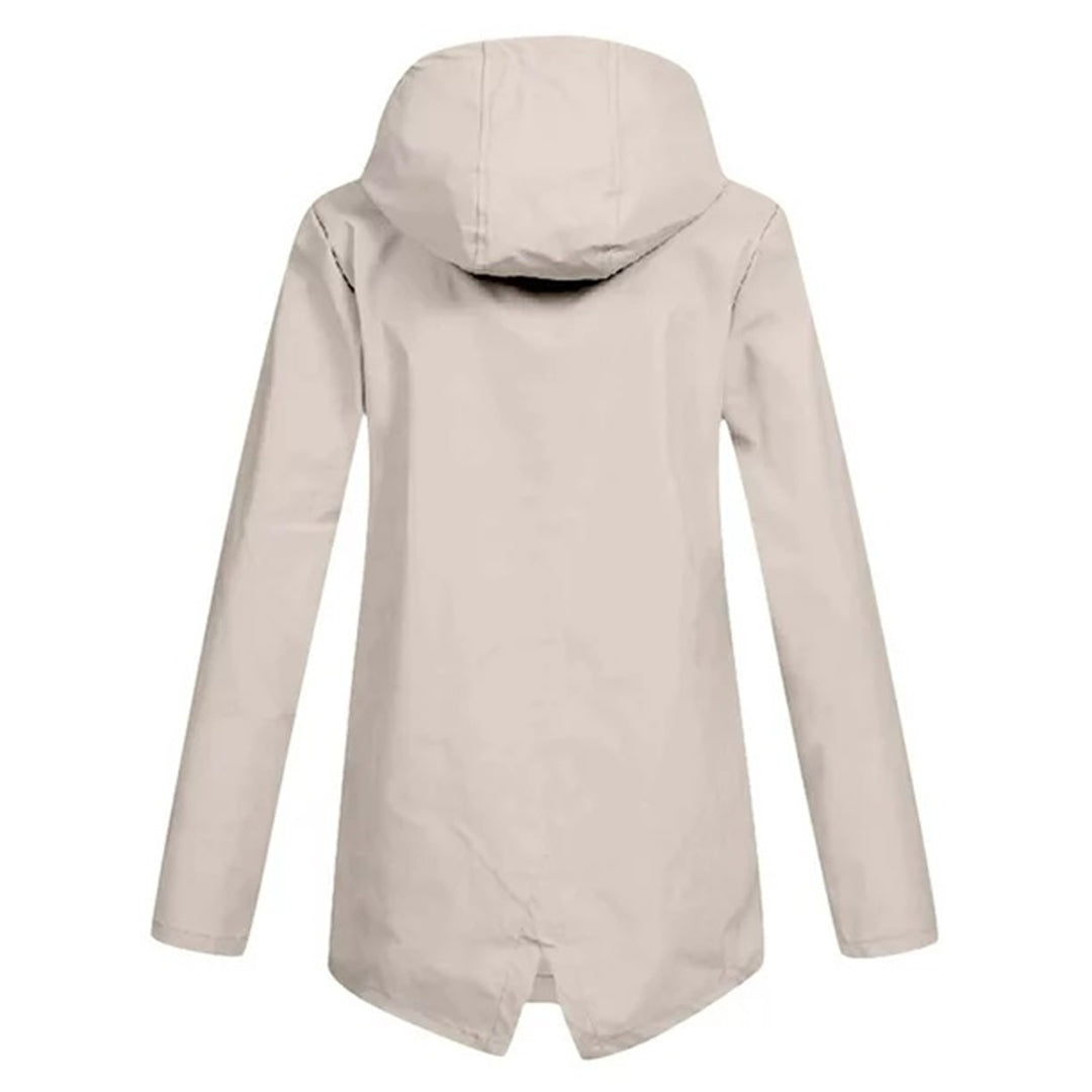 Women's Waterproof Mid-Length Jacket Zipper