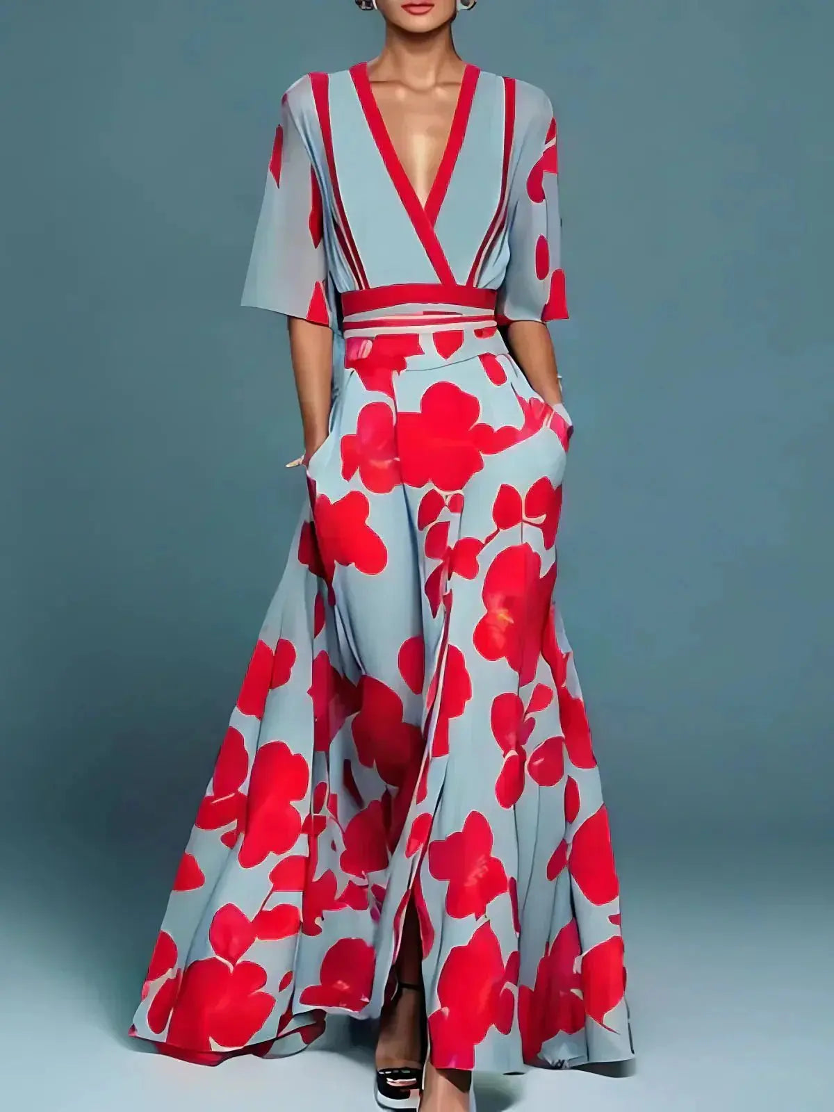 Women's Floral Maxi Dress Elegant Style - Vonnera