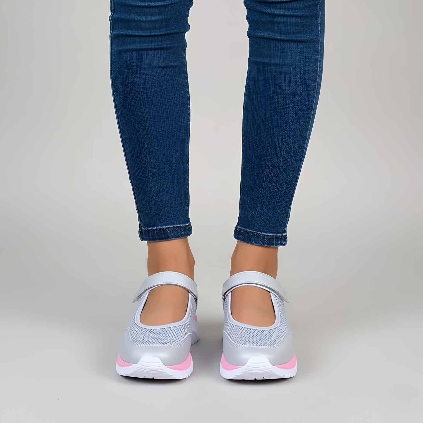 Women's Lightweight Breathable Sneakers Mesh Mary Jane Casual Shoes