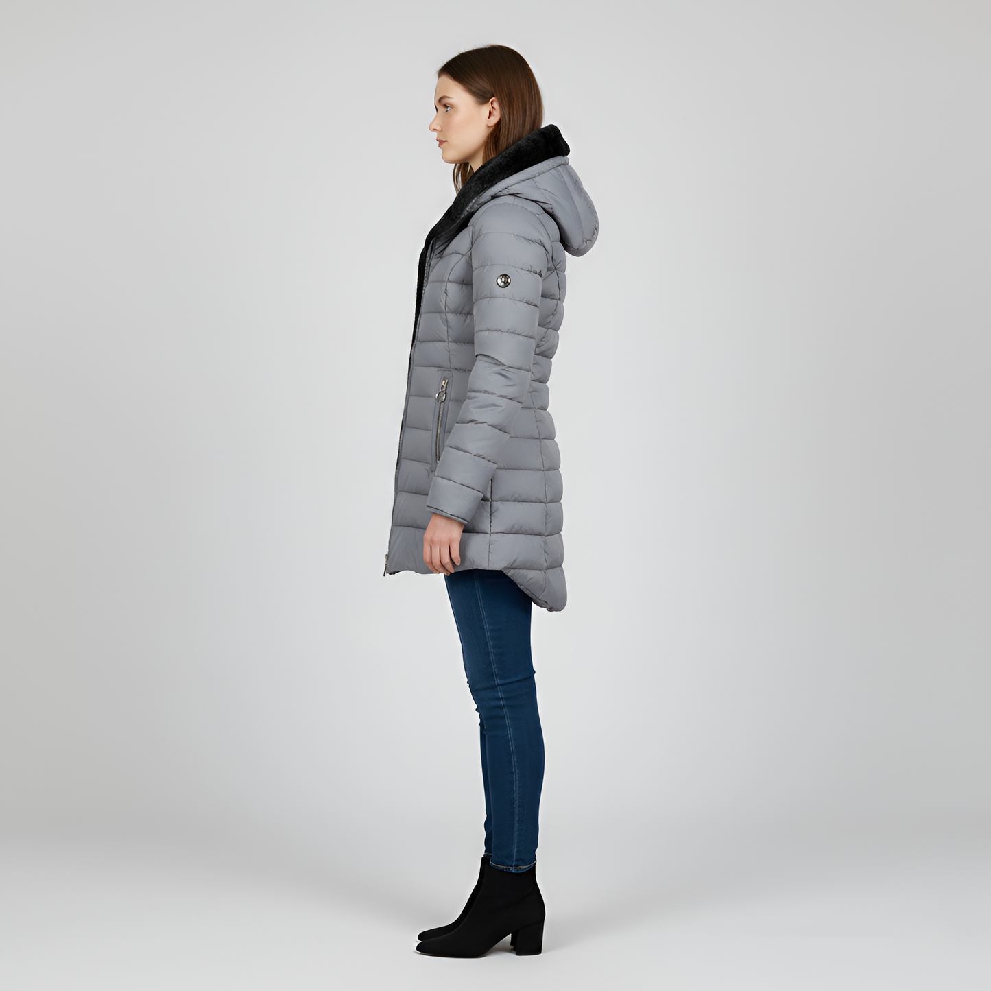 Women's Insulated Quilted Coat Hooded Padded Parka Jacket