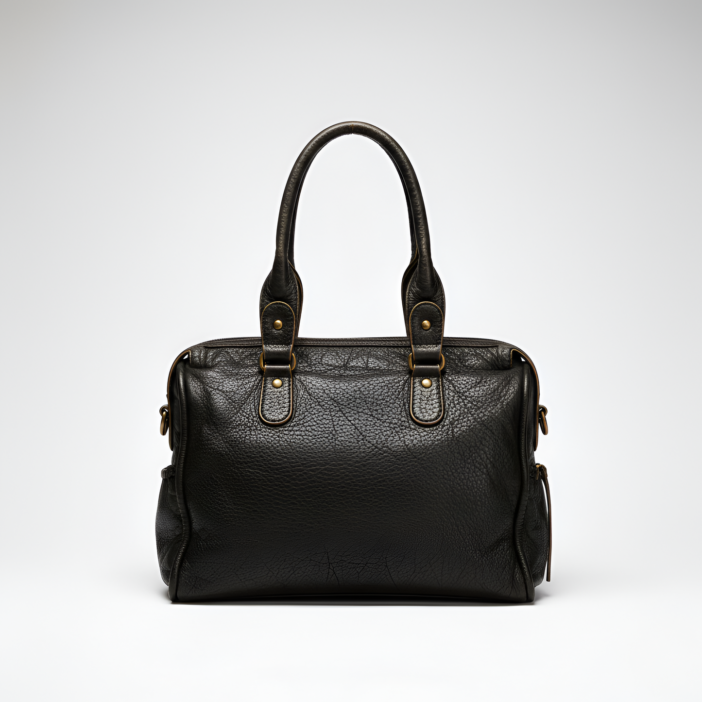 Women Leather Shoulder Bag Zipper Pockets
