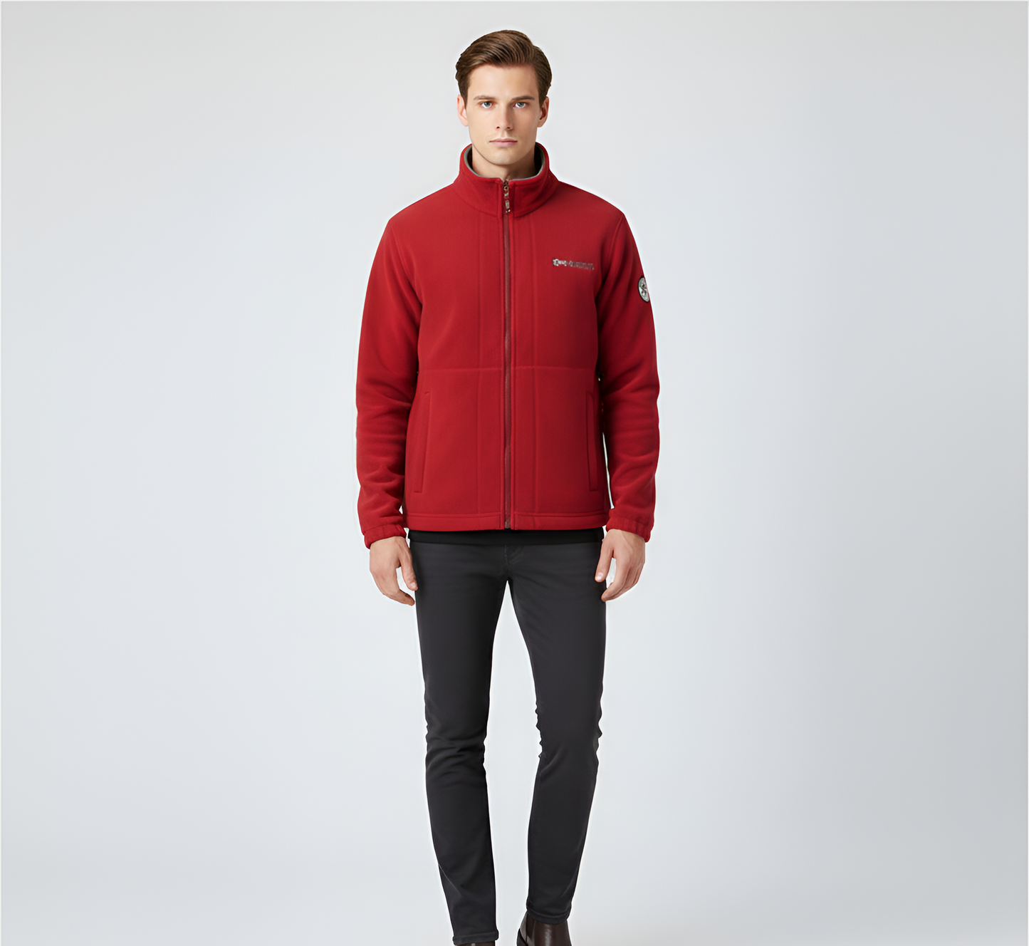 Men's Full Zip Fleece Jacket Outdoor Casual
