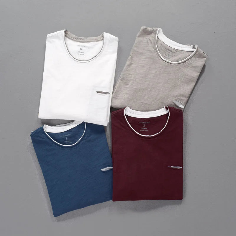 Men's Cotton Henley T-Shirt