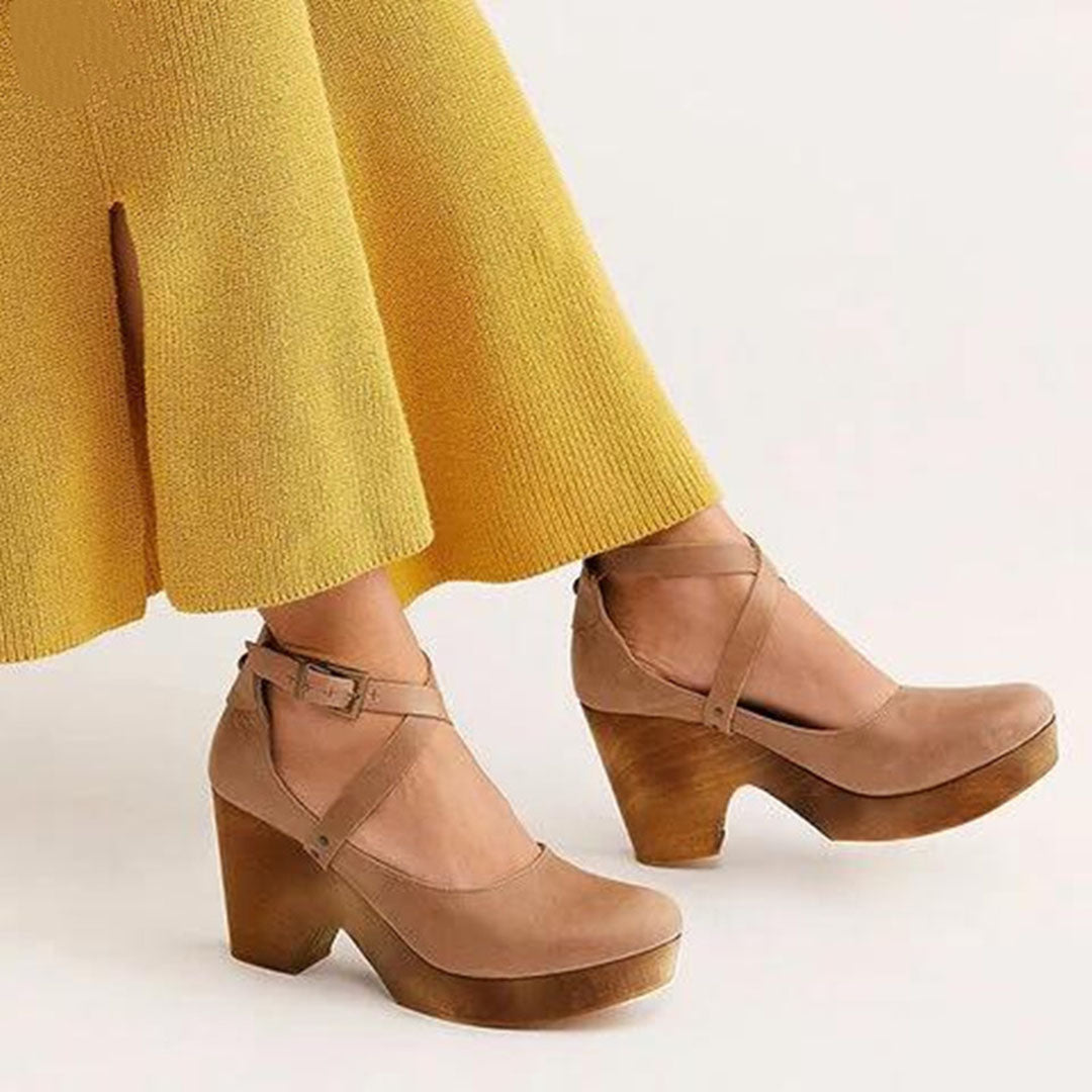 Women's Mary Jane Platform Shoes Buckle Strap