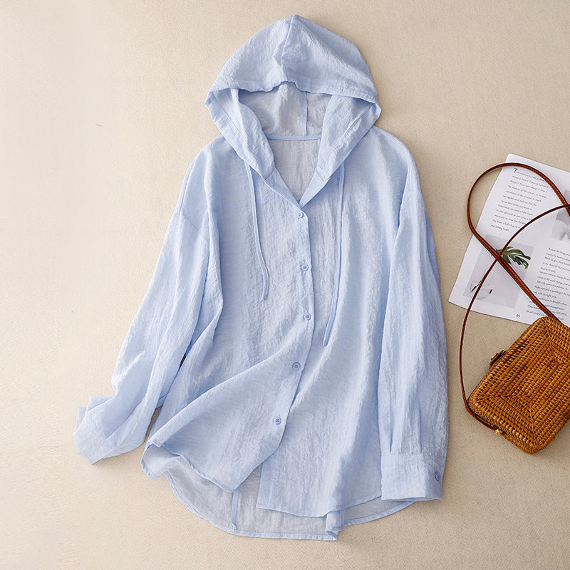 Women's Pullover Hooded Blouse