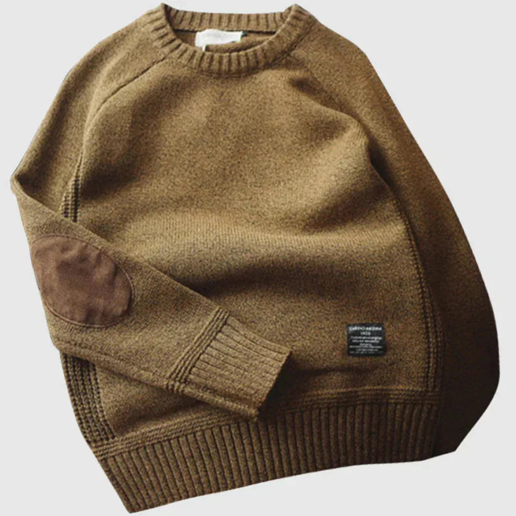 Men's Classic Crew Neck Sweater Warm Acrylic