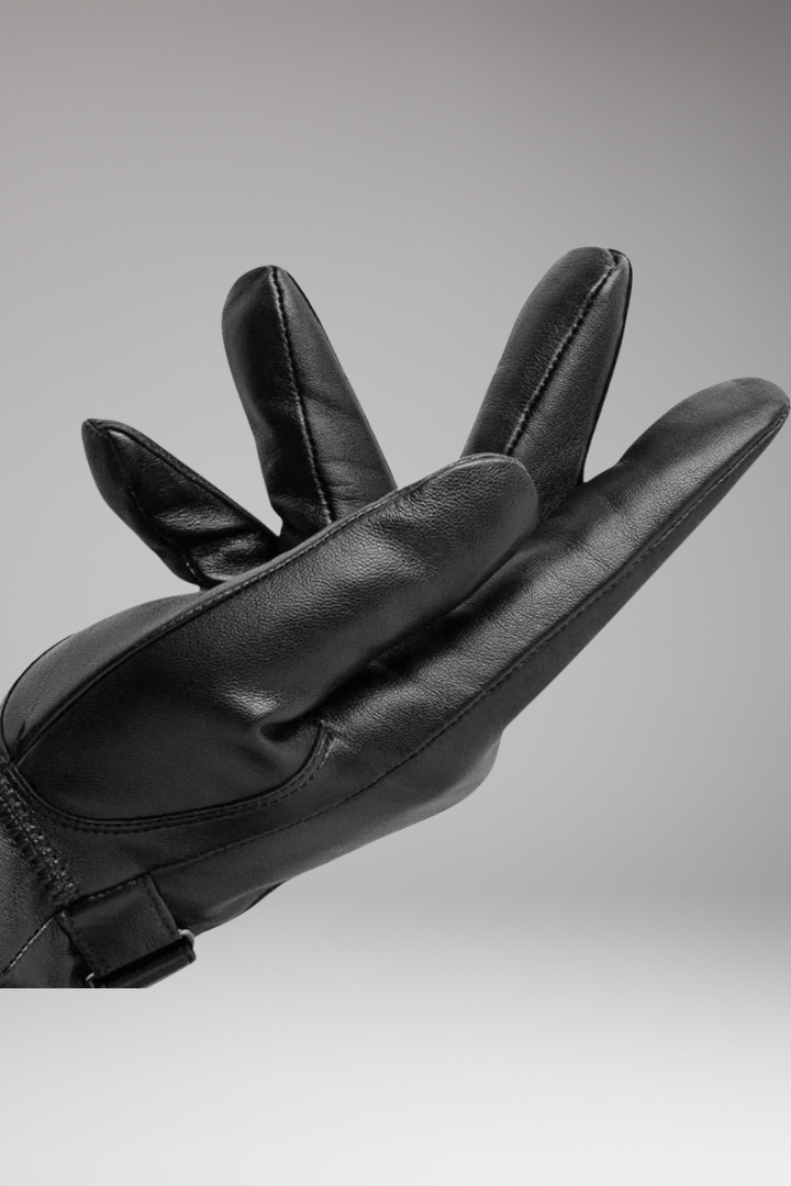 Men's Insulated Gloves Adjustable Strap Ribbed Cuff