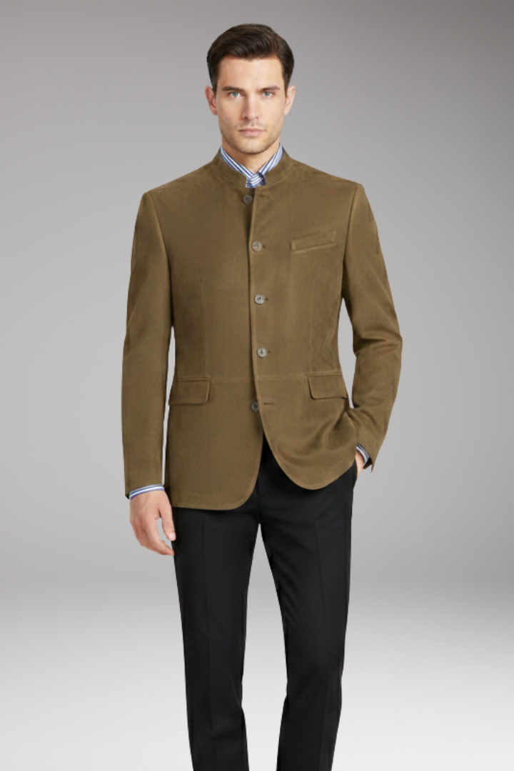 Men's Long Coat Structured Design