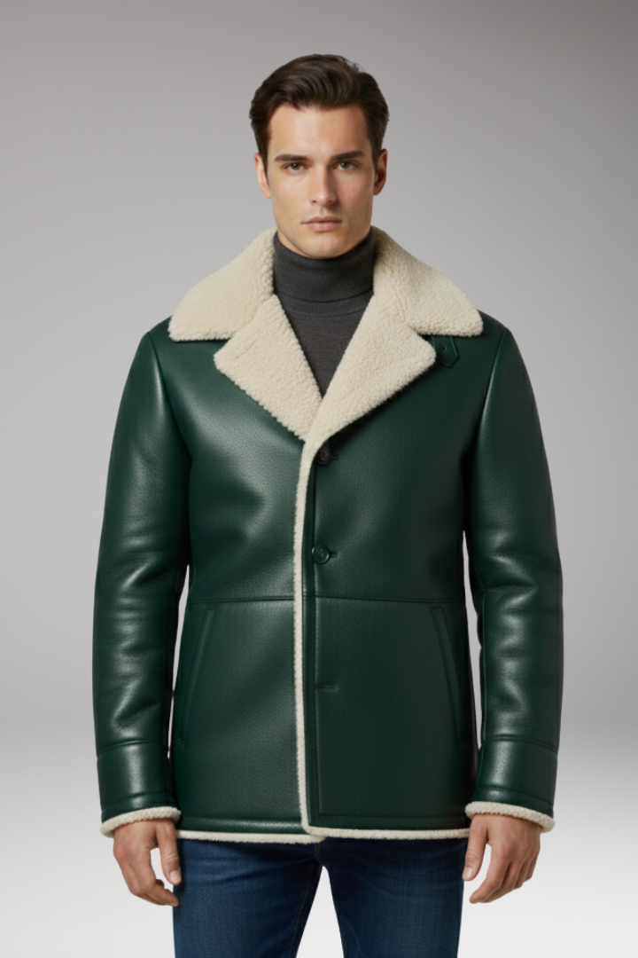 Men's Fleece Jacket Wide Collar