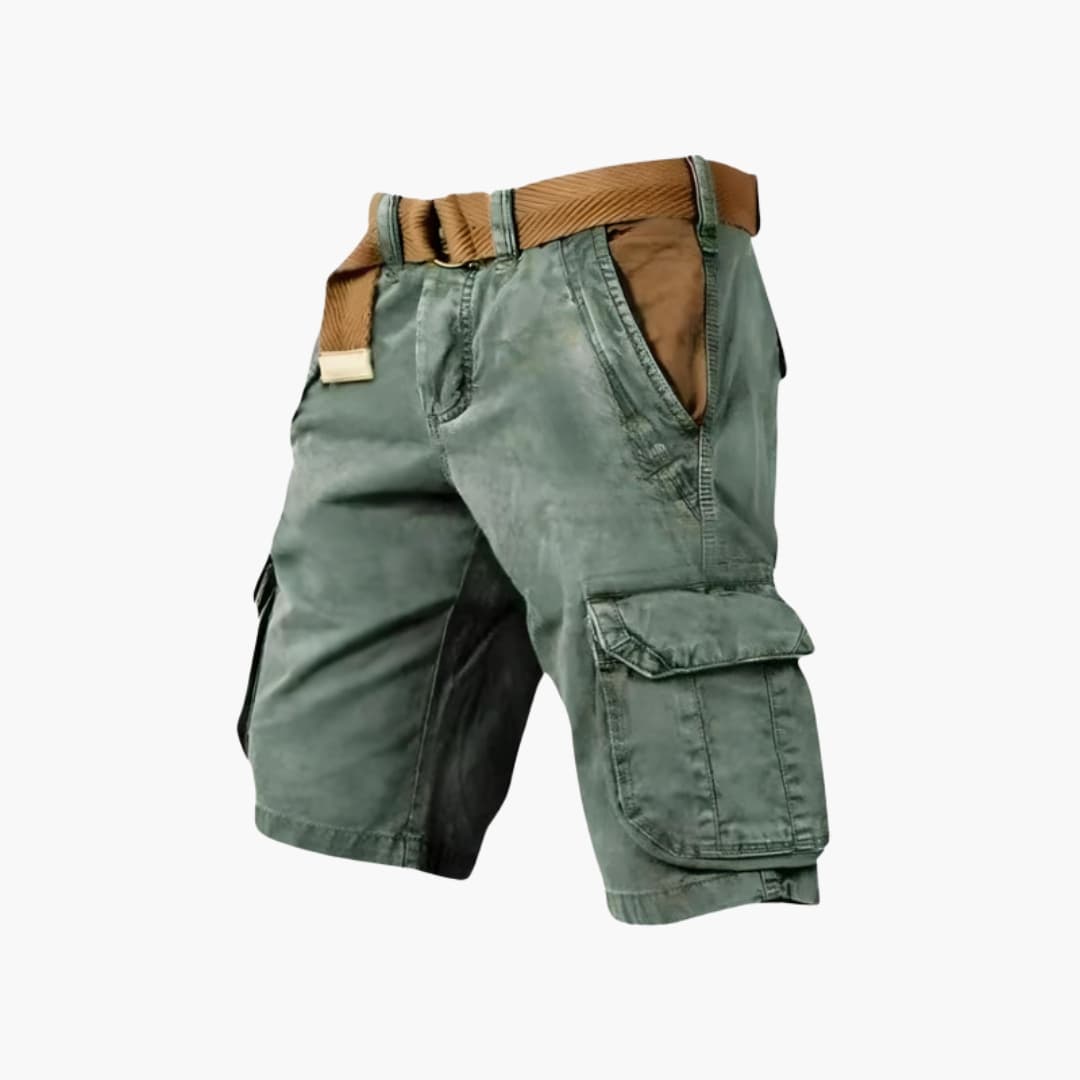Men's Cargo Shorts Knee-Length Zipper Pockets
