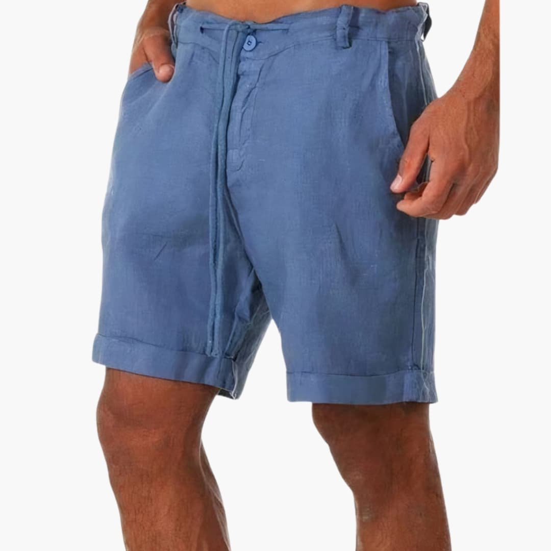 Men's Drawstring Shorts Side Pockets Mid-Length