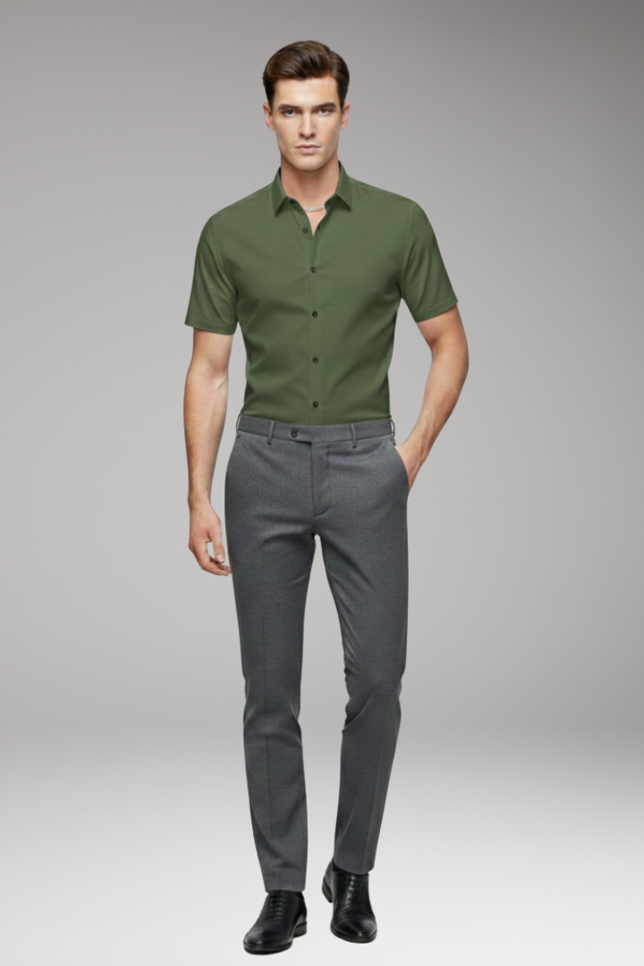 Men's Classic Collar Button Front Shirt