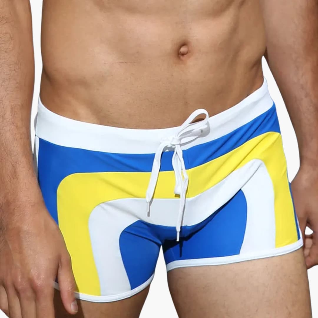 Men's Swim Trunks Elastic Waist Pocket Short Length