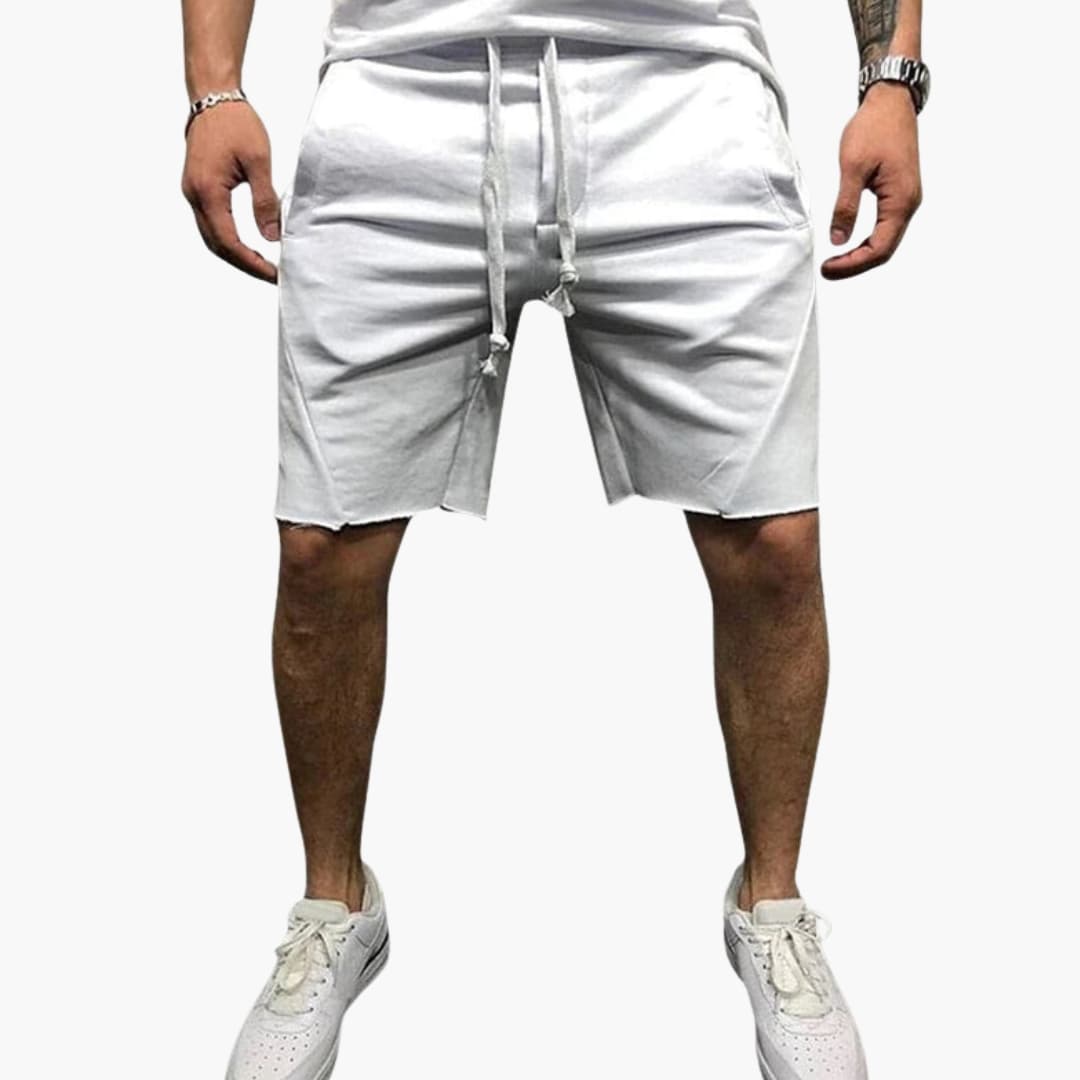 Men's Straight Leg Shorts Elastic Waistband