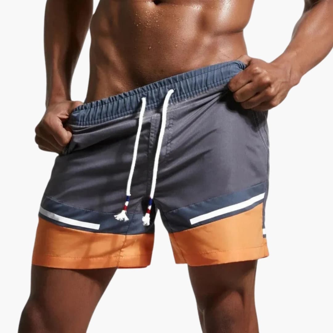 Men's Swim Shorts Drawstring Striped