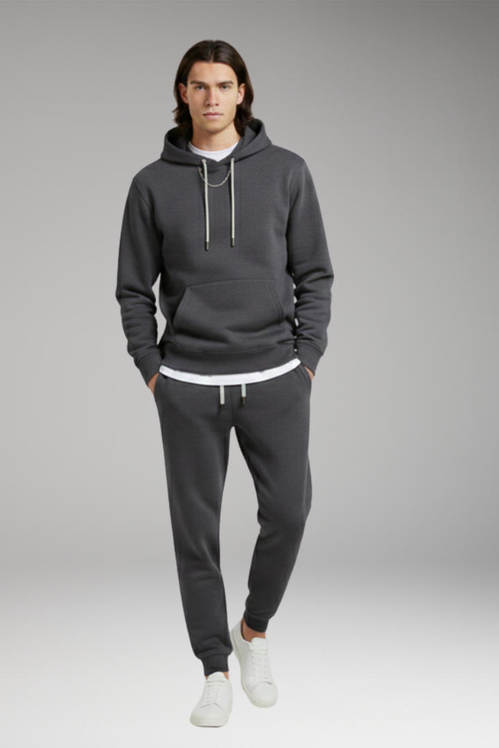 Men's Hoodie Tracksuit Set Tapered Joggers