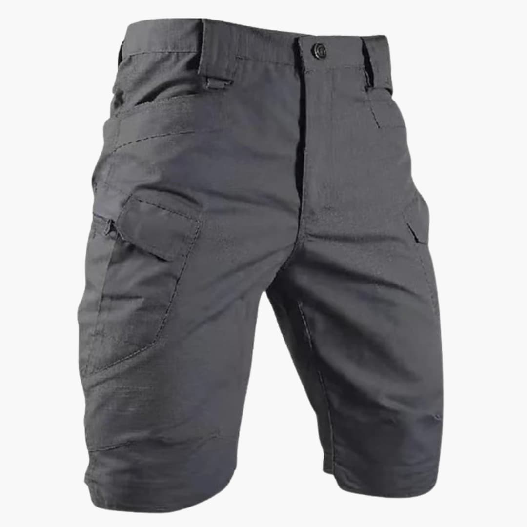 Men's Utility Shorts Elastic Waist Flap Pockets