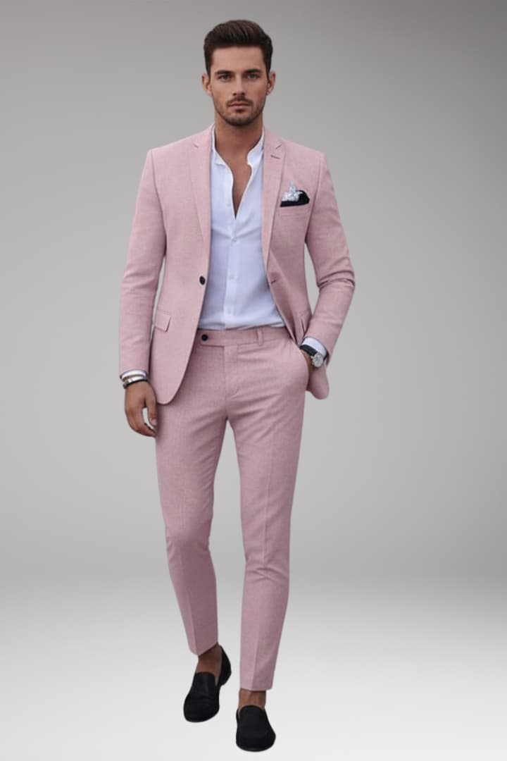Men's Blazer Suit Set Straight Leg Pants