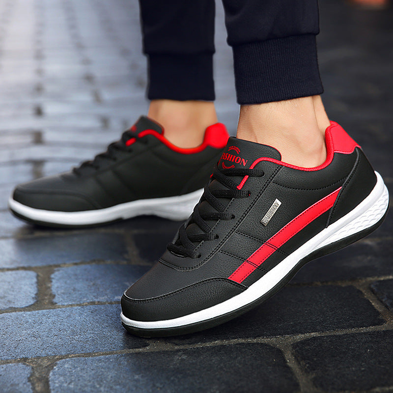 Men's Casual Lace-Up Sneakers Cushioned Rubber Sole Black