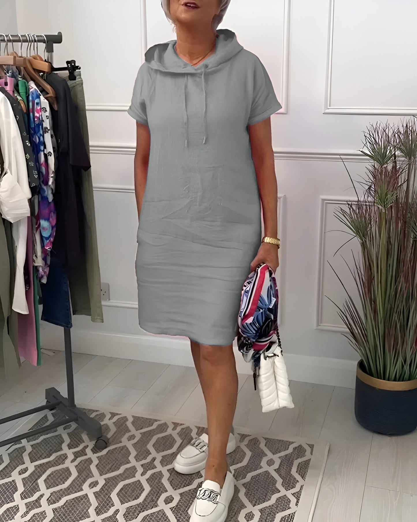 Women's Casual Dress Short Sleeve Knee Length