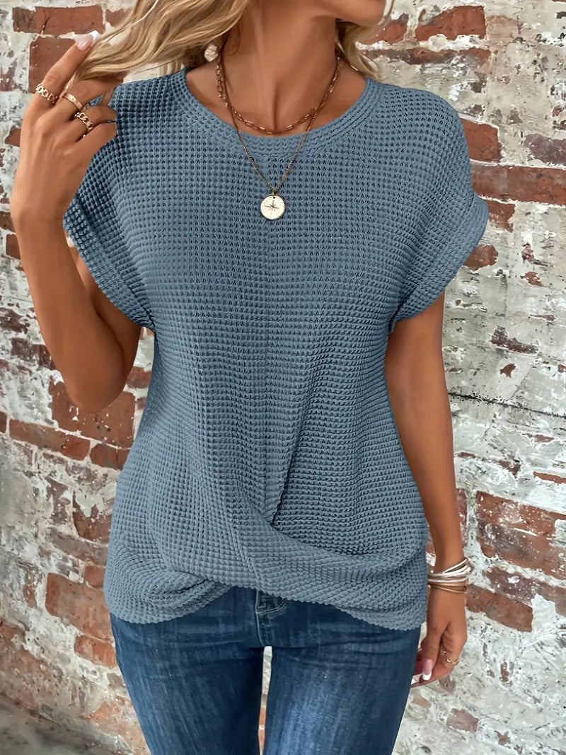 Women's Textured Knit Short Sleeve