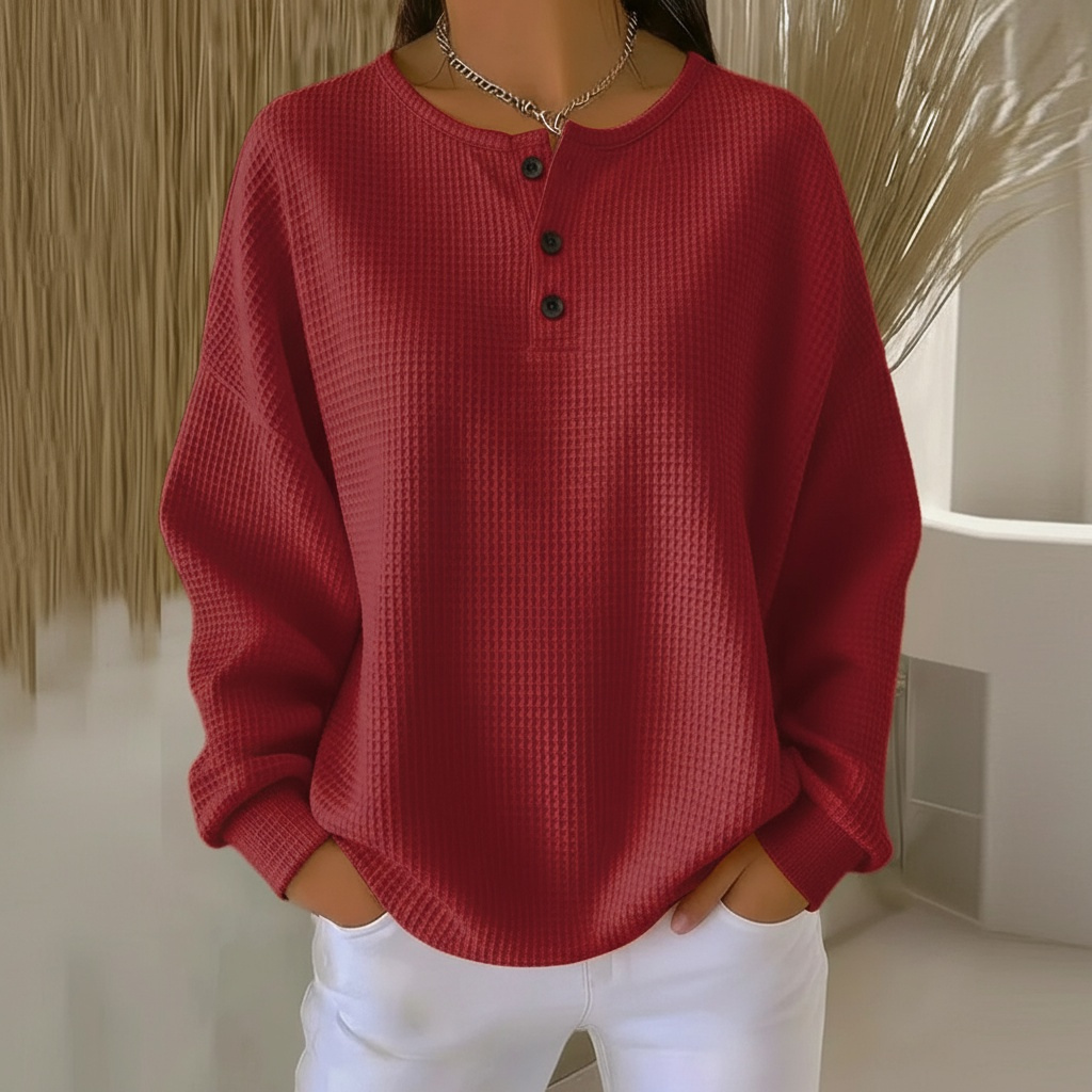 Women's Button Front Sweatshirt