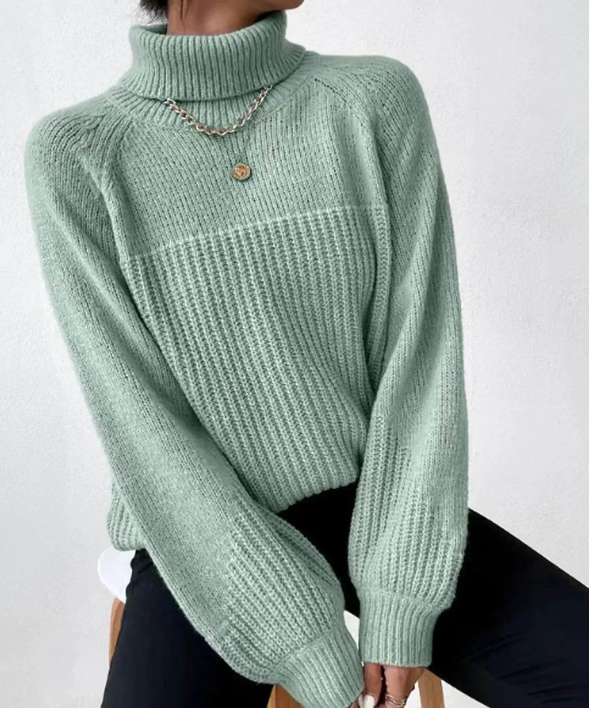 Women's Turtleneck Sweater Warm Knitted
