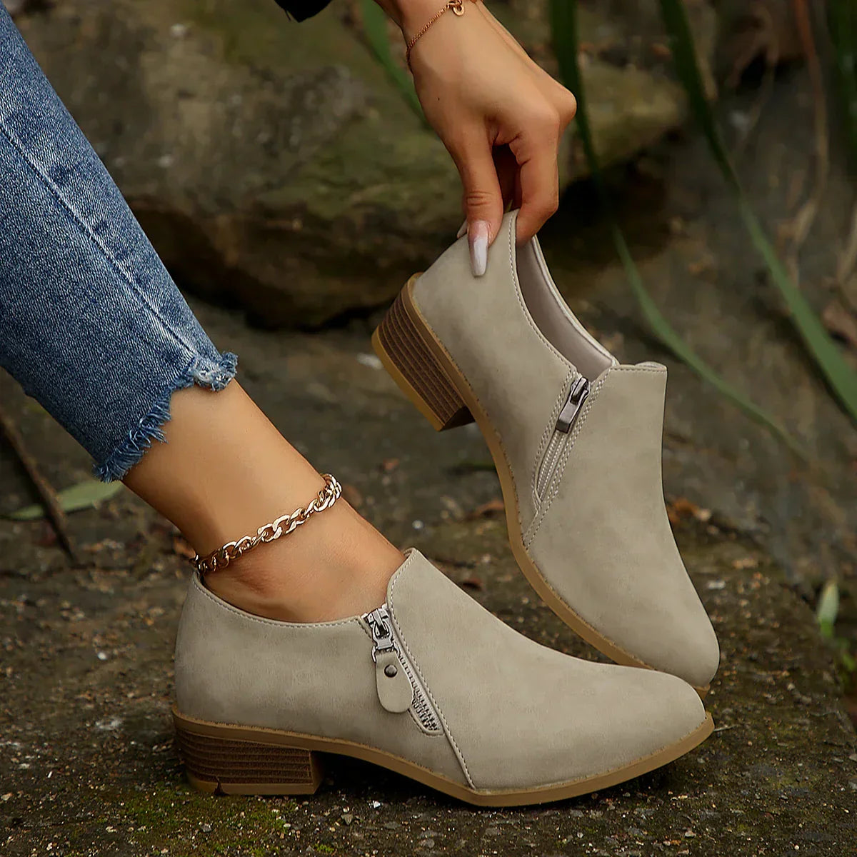 Women's Zip-Up Ankle Boots