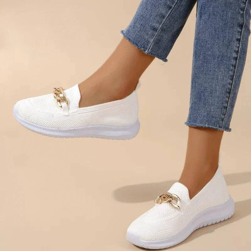 Aurelia Women's Gold Loafers
