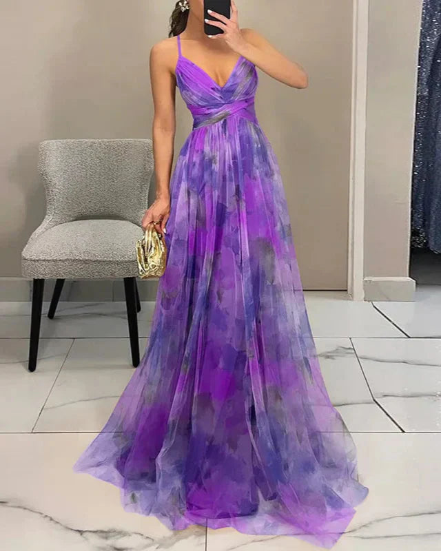 Women's Floral Maxi Dress Elegant