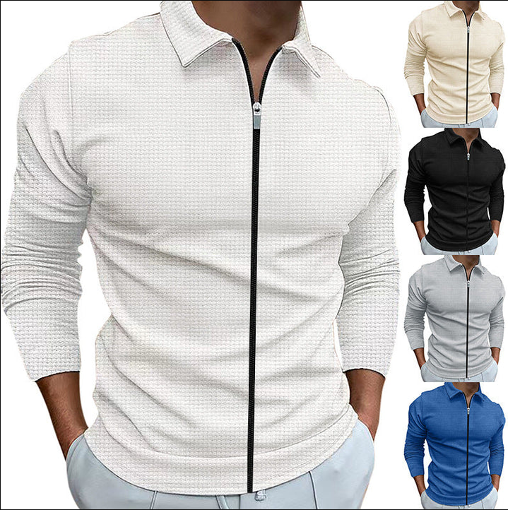 Men's Zip-Up Shirt Comfortable Jersey
