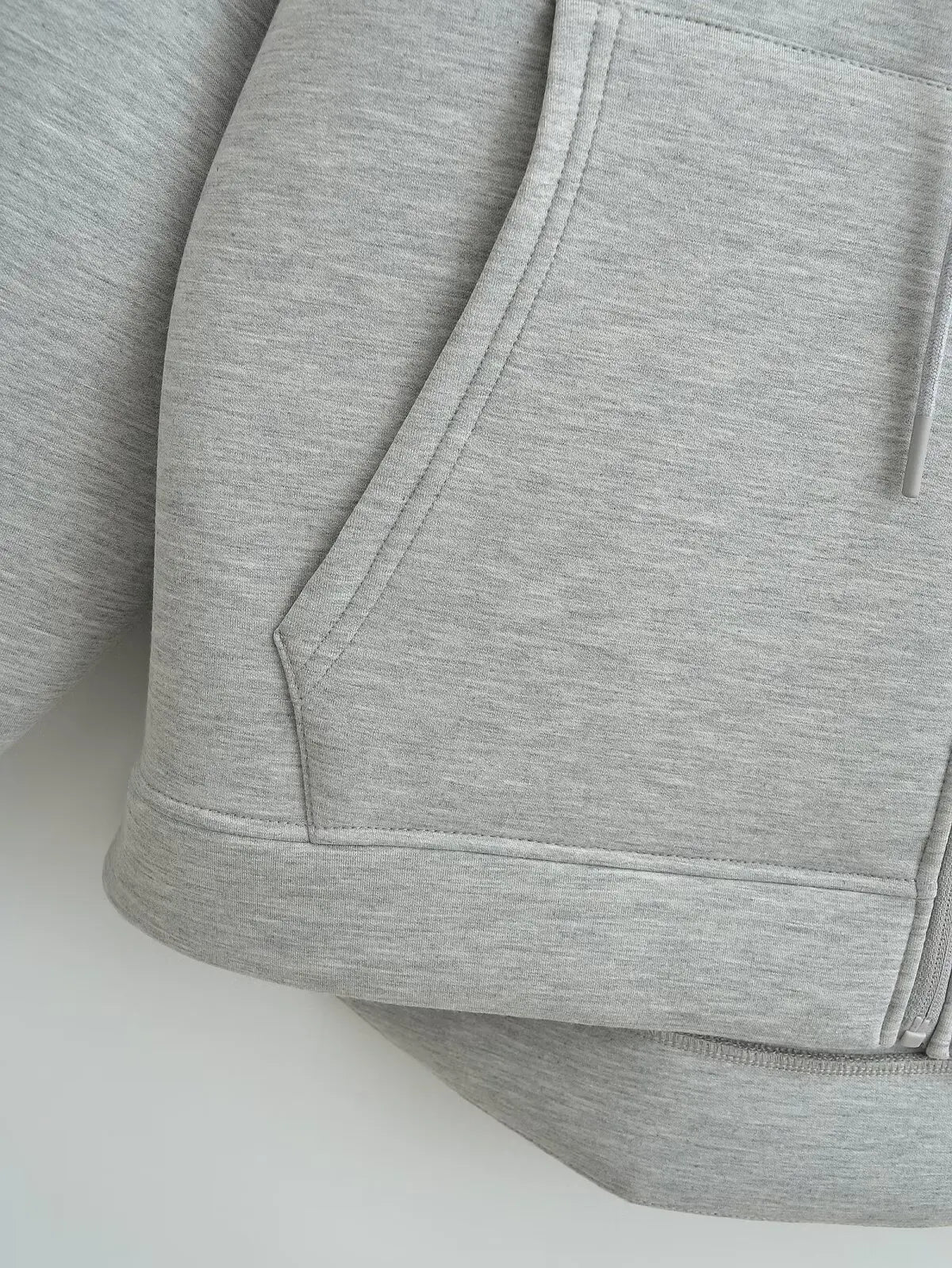 Women's Oversized Zip Hoodie Cotton Casual Black
