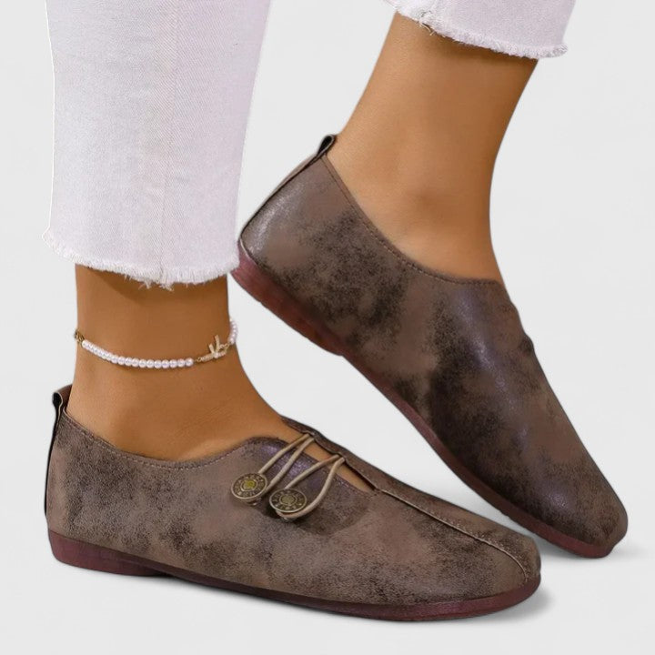 Women's Flat Slip-On Loafers Closed-Toe