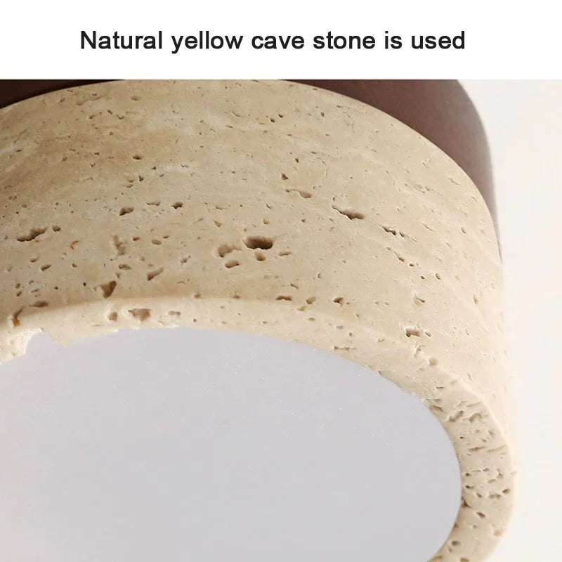 Natural Stone Flush Mount Light Modern Interior