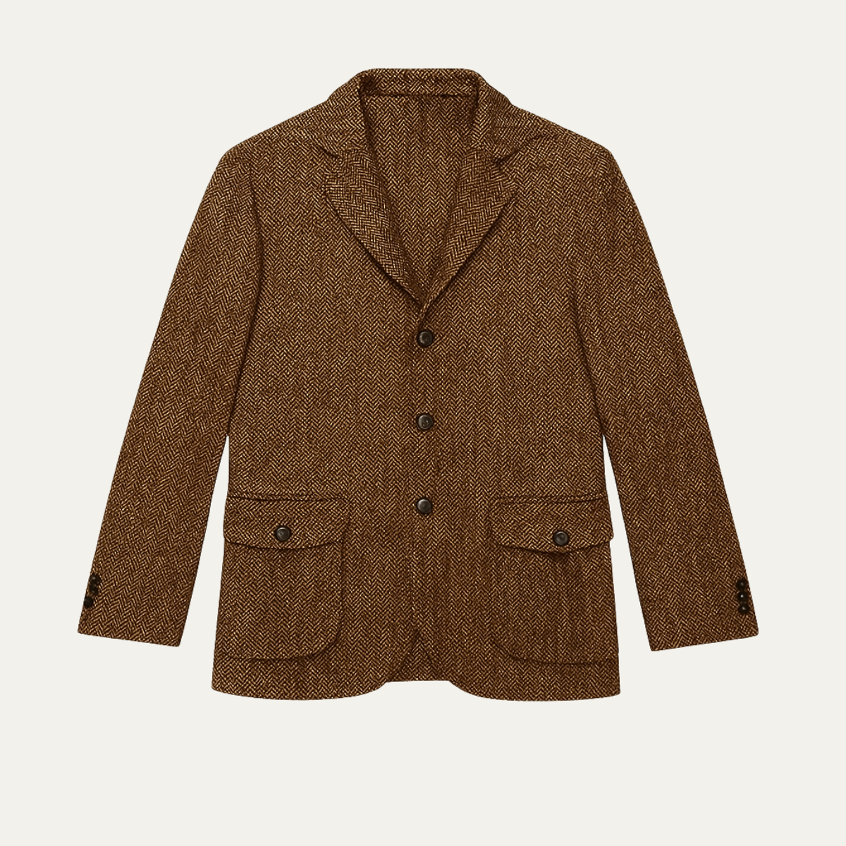 Dolomiti Men's Tweed Blazer Dark Brown - Vonnera