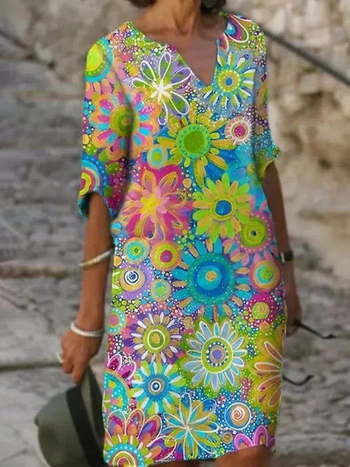 Women's Floral Tummy Control Evening Dress