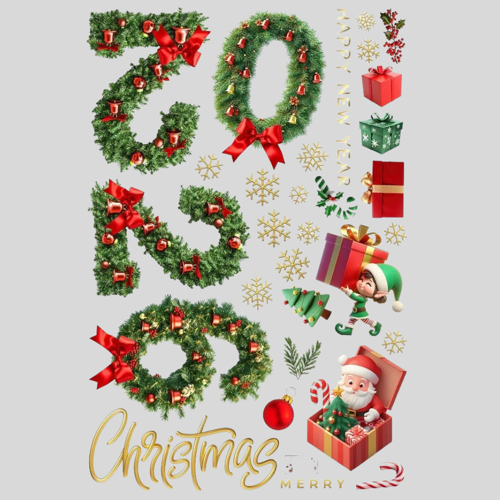 Christmas Window Cling Stickers - Vonnera