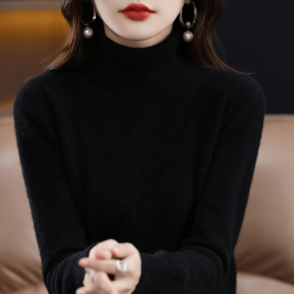 Women's Fine Knit Turtleneck Sweater